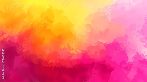 Vivid Watercolor Texture With Warm Pink and Yellow Hues © Artistic Visions