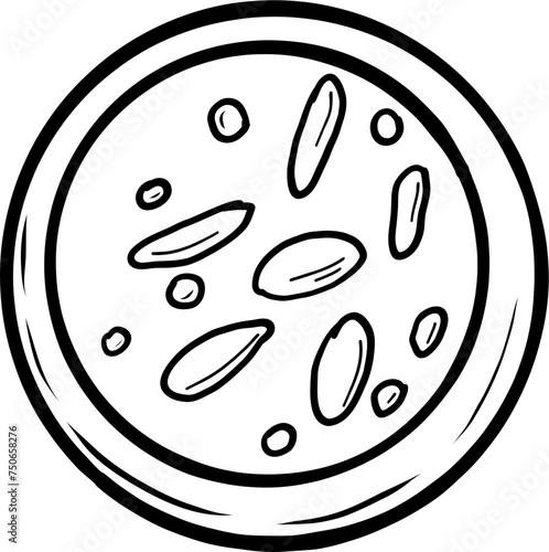 Aspic. Ukrainian food. Hand drawn vector flat illustration.