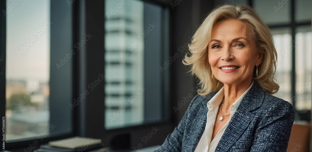 Fototapeta premium professional adult businesswoman in the office job
