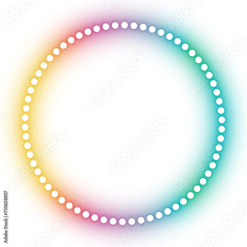 neon dotted circle rings for decoration