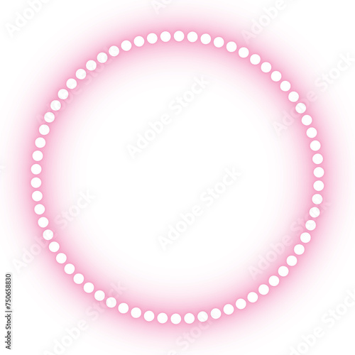 neon dotted circle rings for decoration