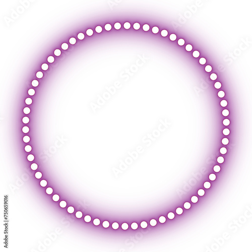 neon dotted circle rings for decoration