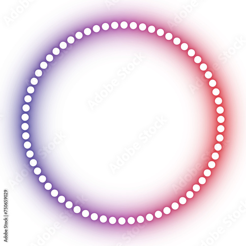 neon dotted circle rings for decoration