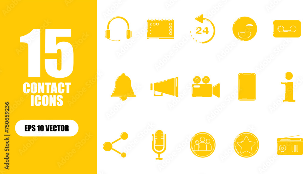 Fototapeta premium Contact Icon Collection