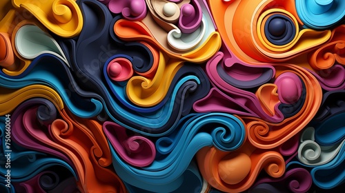 colourfull 3d pattern cover design