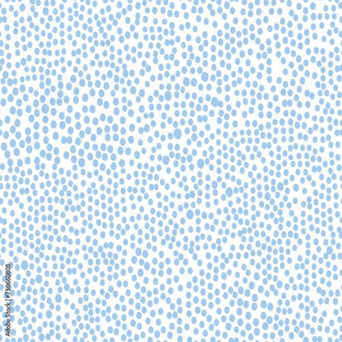 A pattern of blue oval dots on a white background.