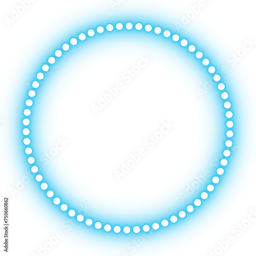 neon dotted circle rings for decoration