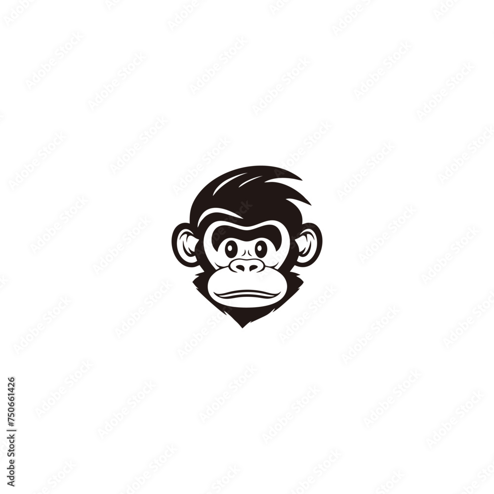 Monkey head logo templatevector Monkey head logo templatevector