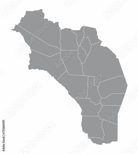 La Rioja province administrative map