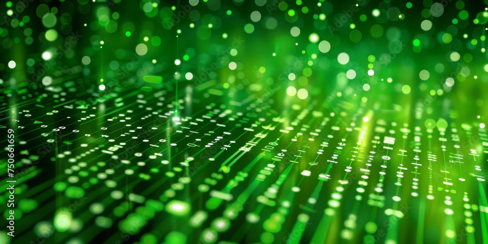 The Intricate Lanes of Connectivity on a Modern Green Circuit Board, Generative AI The Intricate Lanes of Connectivity on a Modern Green Circuit Board, Generative AI