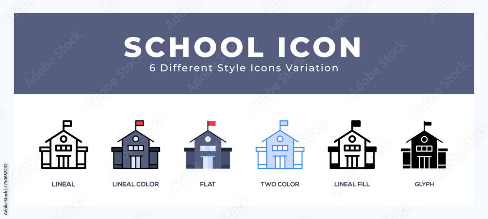 School icon. high quality icon symbol for web design