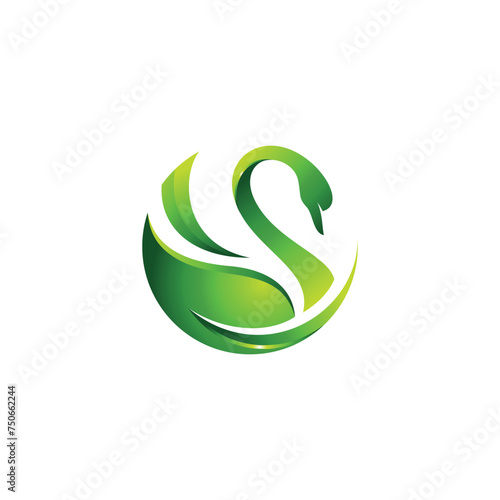 Free Download combining leaves and swan into one unique and interesting concept - GFXLoad