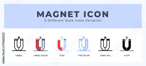 Magnet symbol. logo. icon vector illustration.