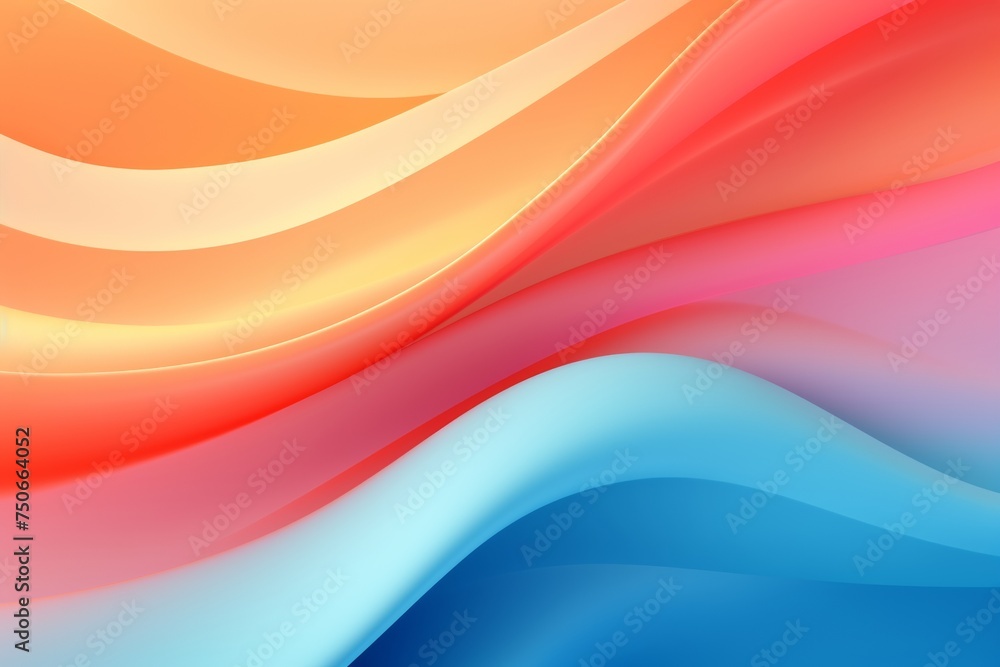 Blue to Pink to Orange abstract fluid gradient design, curved wave in motion background for banner, wallpaper, poster, template, flier and cover Blue to Pink to Orange abstract fluid gradient design, curved wave in motion background for banner, wallpaper, poster, template, flier and cover