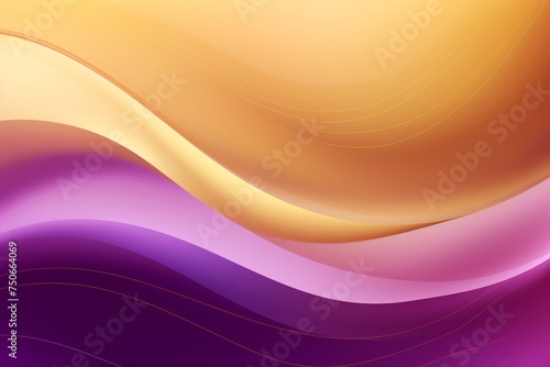 Light Gold to Eggplant Purple abstract fluid gradient design  curved wave in motion background for banner  wallpaper  poster  template  flier and cover