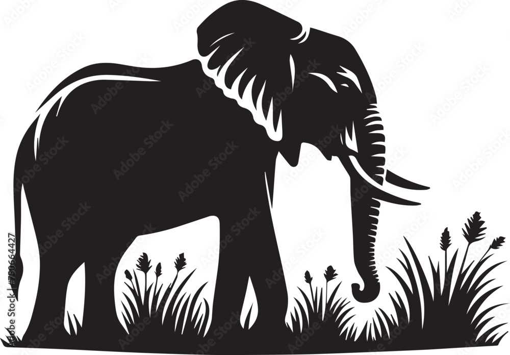 Fototapeta premium Elephant Silhouettes Collection EPS Elephant Vector Elephant Clipart