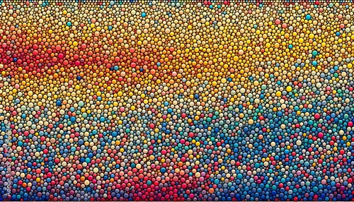 Seamless gradient of colored spheres creating a textured mosaic