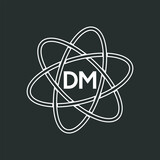 DM letter logo design on white background. DM logo. DM creative initials letter Monogram logo icon concept. DM letter design