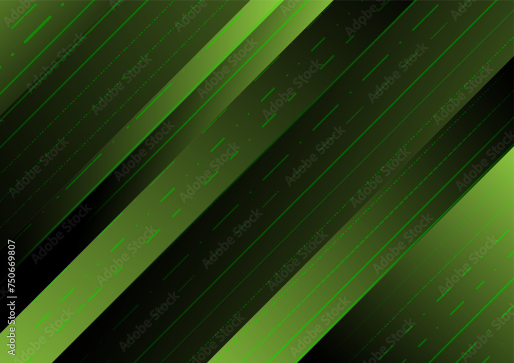 Obraz premium Abstract futuristic background with glowing green light effect.Vector illustration.