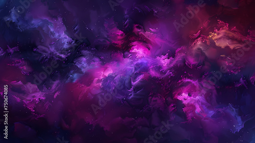Cosmic Nebula in Vivid Purples and Pinks