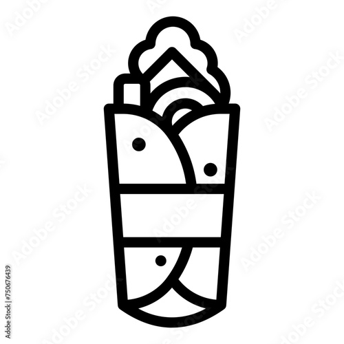 Kebab icon in outline style
