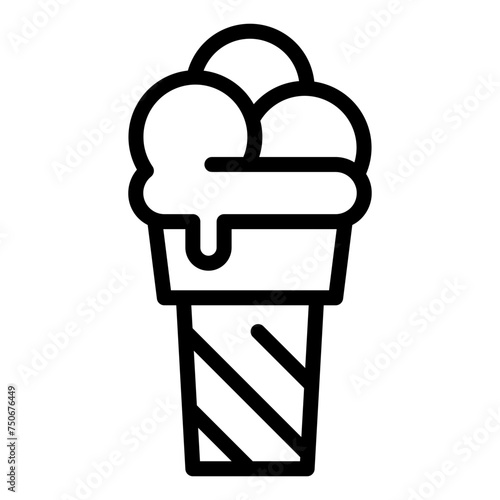 Ice Cream icon in outline style