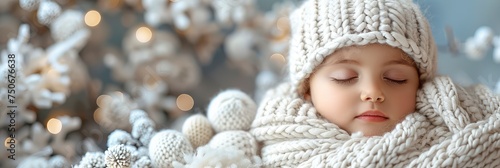 Closeup Portrait Cute Caucasian Newborn, Background HD For Designer