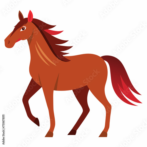 Horse colt filly mare stallion bronco foal gelding mustang nag plug pony steed animal pet vector illustration draw cartoon pretty cute