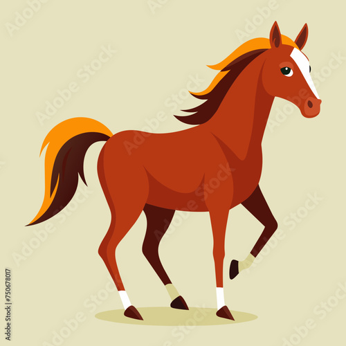 Horse colt filly mare stallion bronco foal gelding mustang nag plug pony steed animal pet vector illustration draw cartoon pretty cute