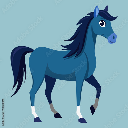 Horse colt filly mare stallion bronco foal gelding mustang nag plug pony steed animal pet vector illustration draw cartoon pretty cute