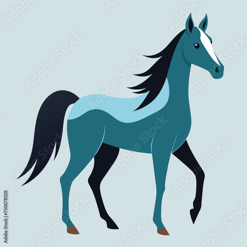 Horse colt filly mare stallion bronco foal gelding mustang nag plug pony steed animal pet vector illustration draw cartoon pretty cute