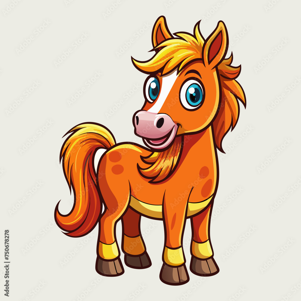 Horse colt filly mare stallion bronco foal gelding mustang nag plug pony steed animal pet vector illustration draw cartoon pretty cute Horse colt filly mare stallion bronco foal gelding mustang nag plug pony steed animal pet vector illustration draw cartoon pretty cute