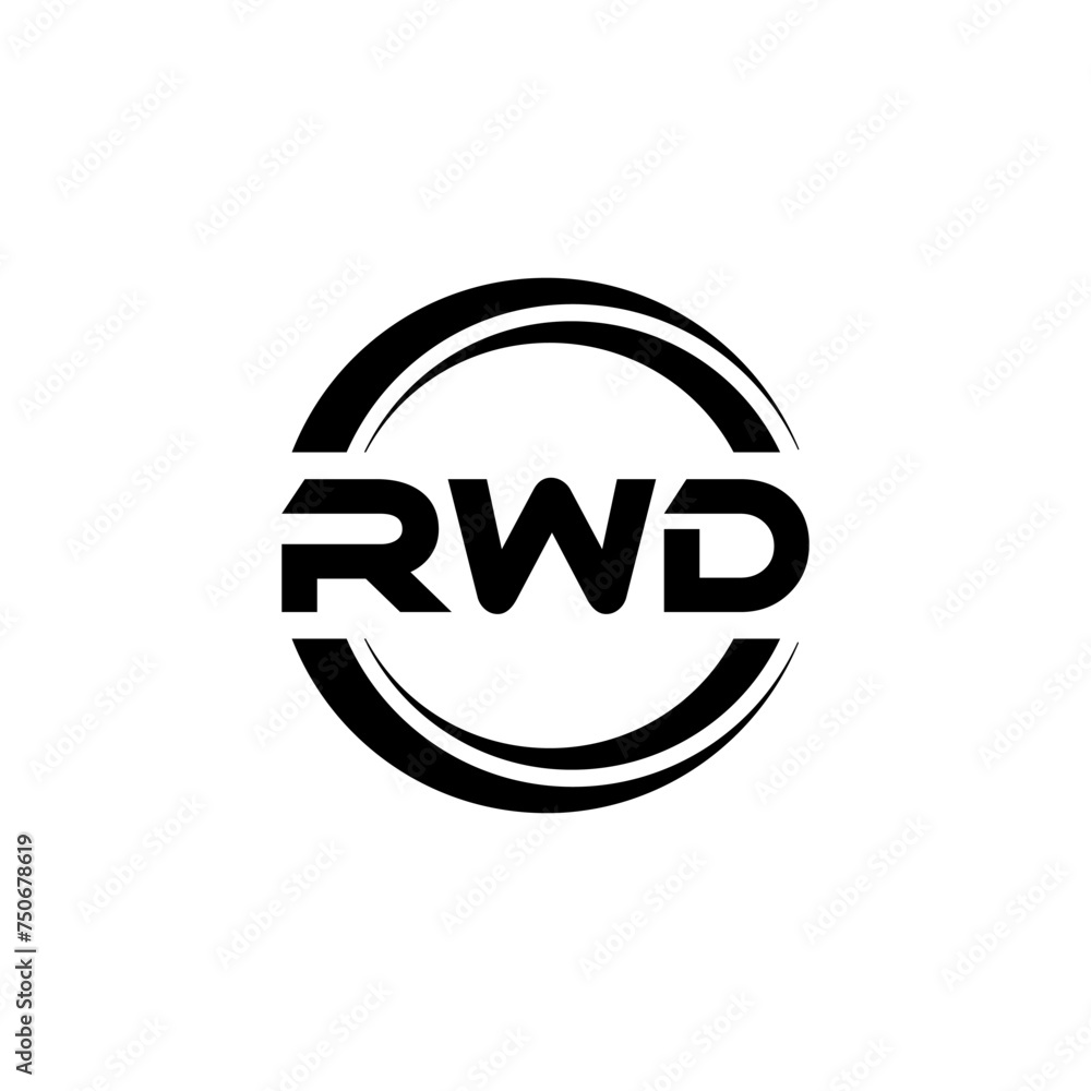 RWD letter logo design with white background in illustrator, vector logo modern alphabet font overlap style. calligraphy designs for logo, Poster, Invitation, etc. RWD letter logo design with white background in illustrator, vector logo modern alphabet font overlap style. calligraphy designs for logo, Poster, Invitation, etc.