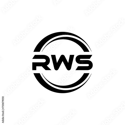 RWS letter logo design with white background in illustrator  vector logo modern alphabet font overlap style. calligraphy designs for logo  Poster  Invitation  etc.