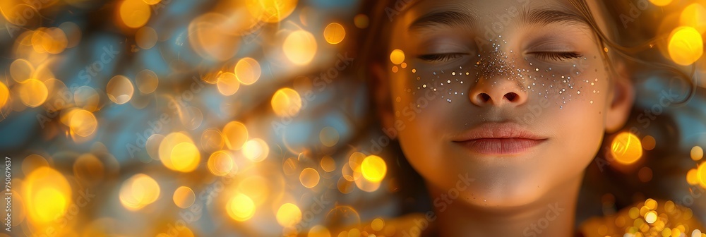Little Girl Lying Her Eyes Closed, Background HD For Designer Little Girl Lying Her Eyes Closed, Background HD For Designer