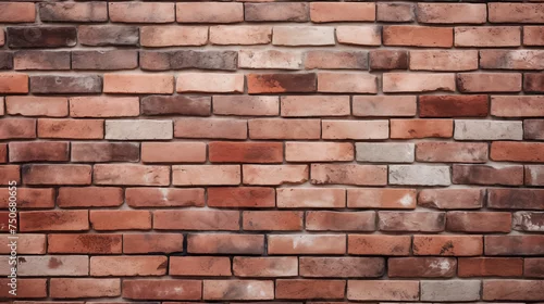 Obraz Abstrakcyjne ceglane tło - murowana ściana z cegły, tapeta pod graffiti. Surowa nowoczesna sztuka