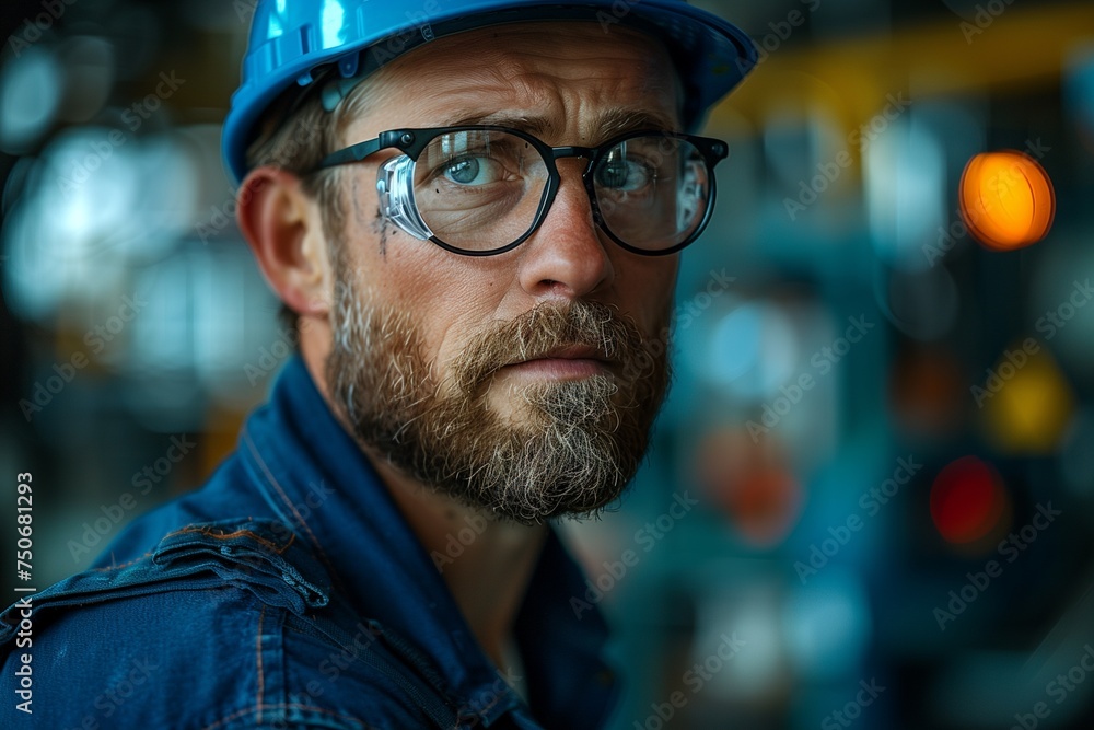 Expressive Worker in Disbelief Glances Sideways Expressive Worker in Disbelief Glances Sideways