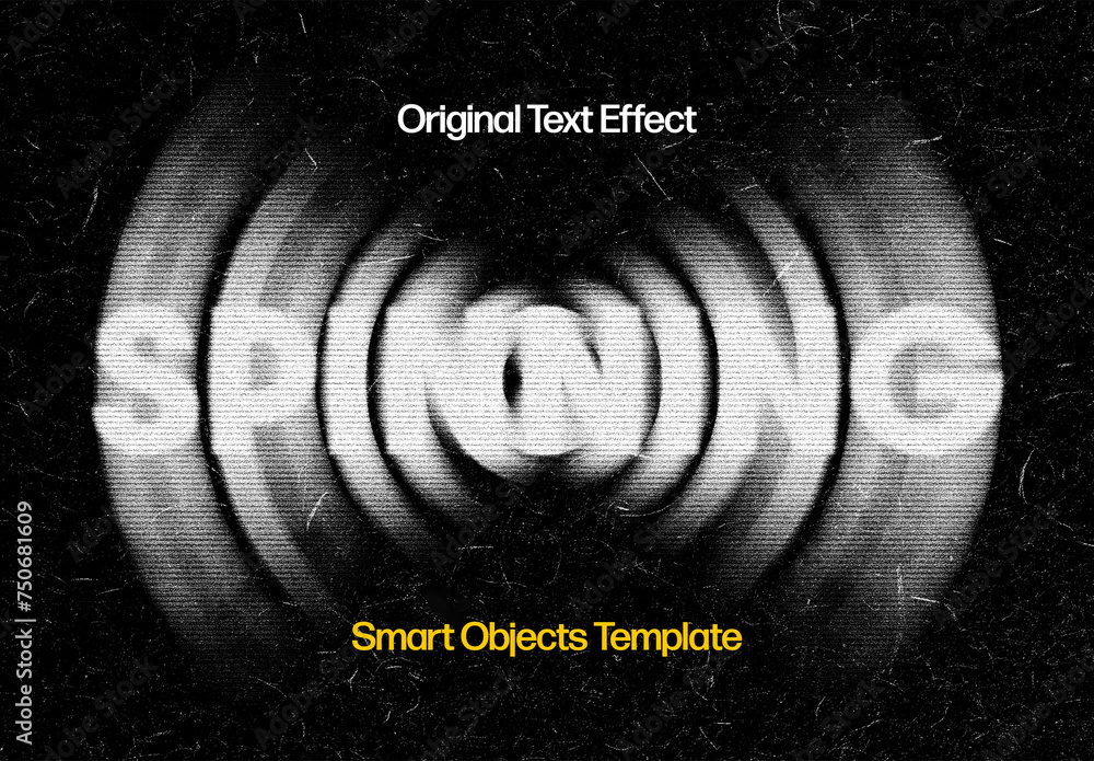 Spinning Motion Blur Text Effect Mockup Stock Template | Adobe Stock
