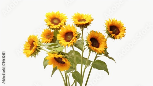 Photo of sunflowers in bloom.