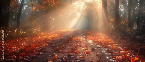 autumn forest in sunshine