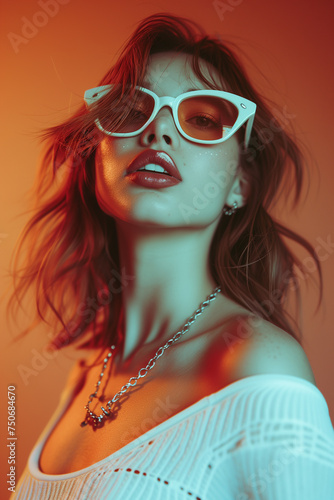 Wallpaper Mural portrait of a woman in sunglasses,ai Torontodigital.ca