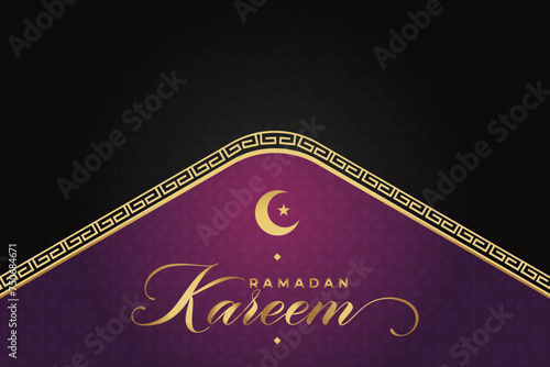 Elegant luxury Ramadhan, Eid Mubarak decorative holiday card