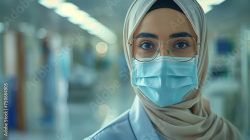 portrait of an arabic woman doctor