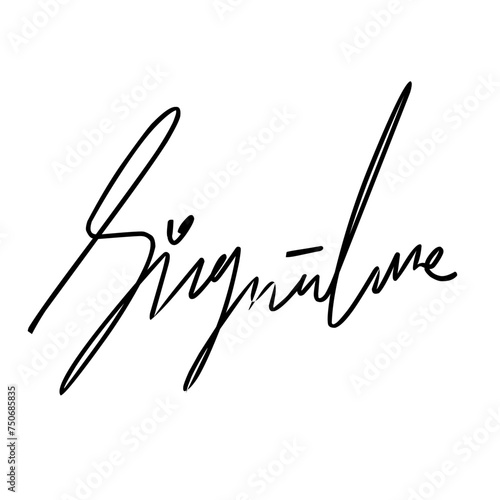 Hand drawn signature 