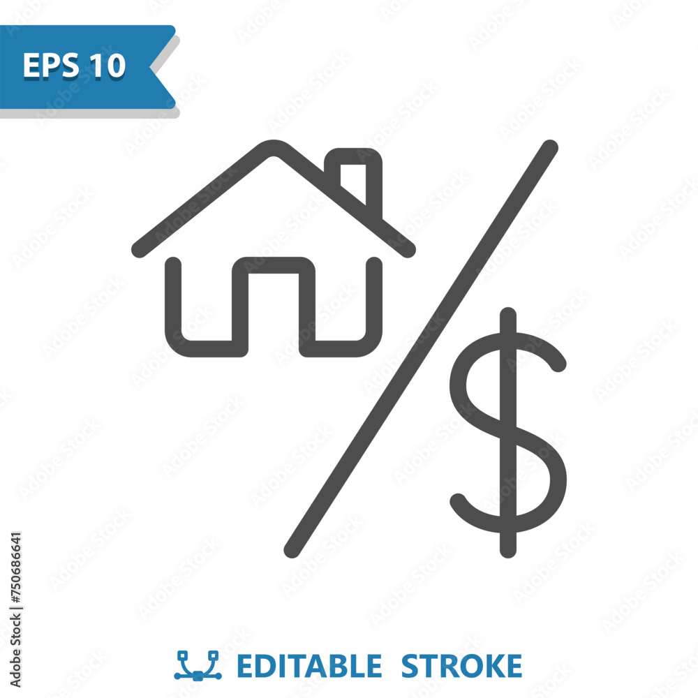 Real Estate Icon. House, Home, Flip, Flipping, Price, Dollar, Housing Market Real Estate Icon. House, Home, Flip, Flipping, Price, Dollar, Housing Market