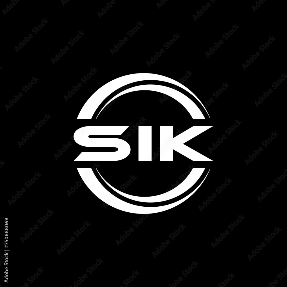 SIK letter logo design with black background in illustrator, vector logo modern alphabet font overlap style. calligraphy designs for logo, Poster, Invitation, etc. SIK letter logo design with black background in illustrator, vector logo modern alphabet font overlap style. calligraphy designs for logo, Poster, Invitation, etc.