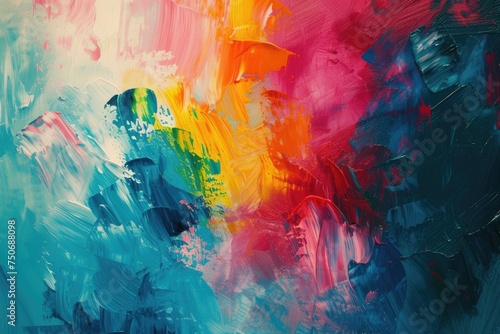 Abstract painting art Modern impressionism technique. Wall poster print template