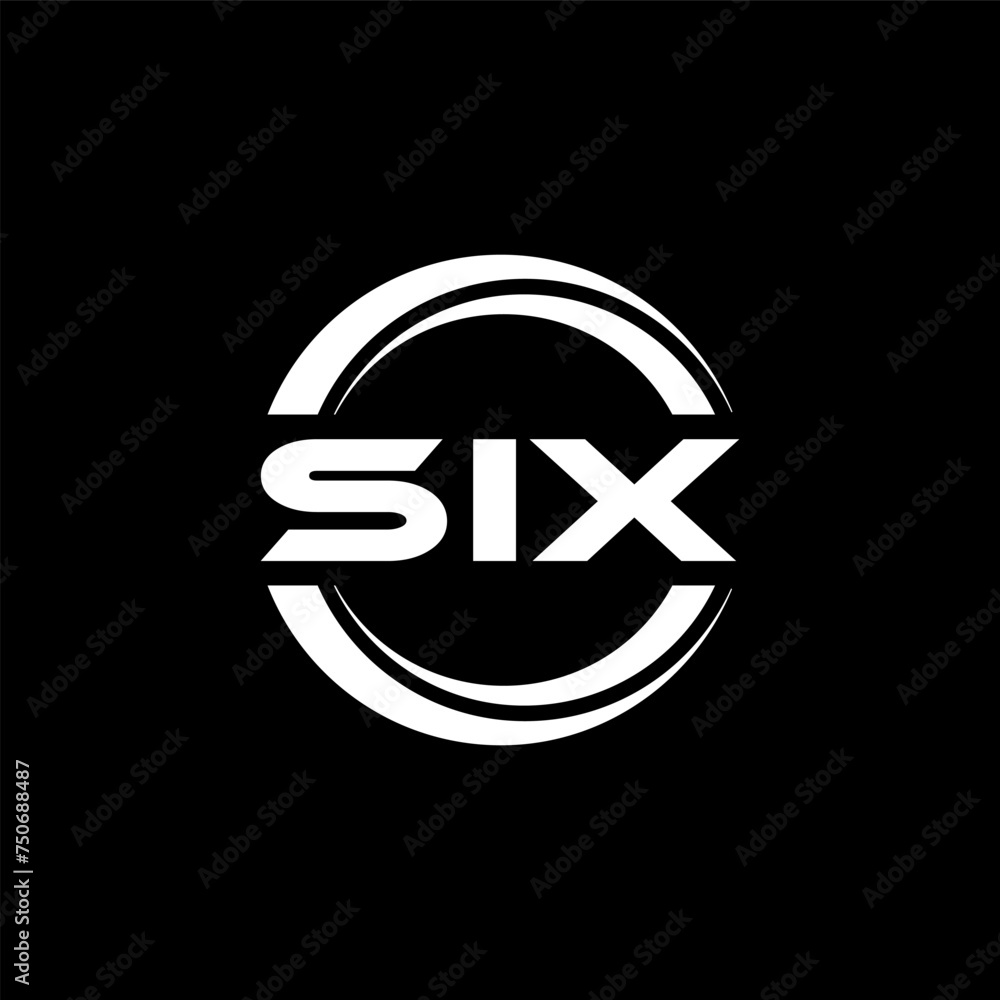 SIX letter logo design with black background in illustrator, vector logo modern alphabet font overlap style. calligraphy designs for logo, Poster, Invitation, etc. SIX letter logo design with black background in illustrator, vector logo modern alphabet font overlap style. calligraphy designs for logo, Poster, Invitation, etc.