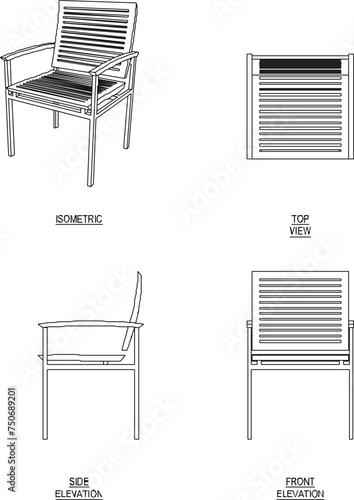 Vector sketch illustration design drawing of a relaxing armchair with a backrest