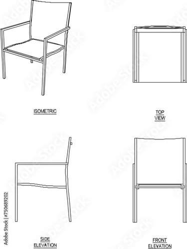 Vector sketch illustration design drawing of a relaxing armchair with a backrest